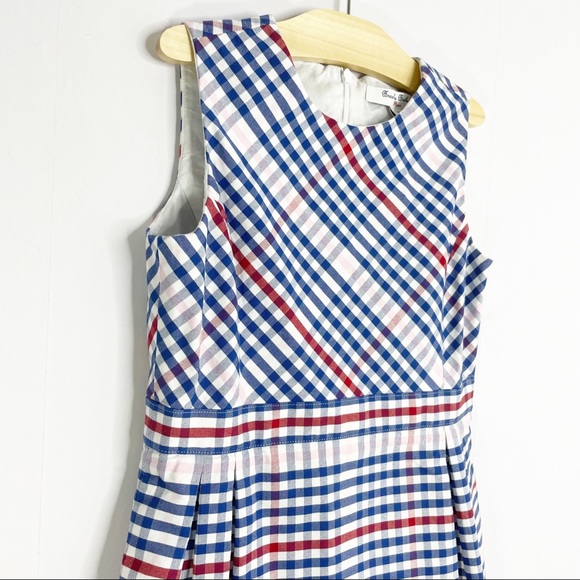 BROOKS BROTHERS Girls Sleeveless Plaid A-Line Dress - Size 7/8 - Picture 3 of 10